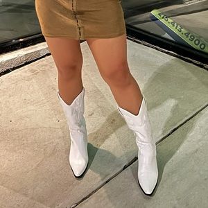 White Princess Polly Cowgirl Boots
